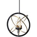 Ayala 3 Light Black / Brass / Black Chandelier Ceiling Light
